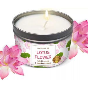 Magnificent 101 Lotus Flower Life Blossom & New Beginnings Candle 6 OZ